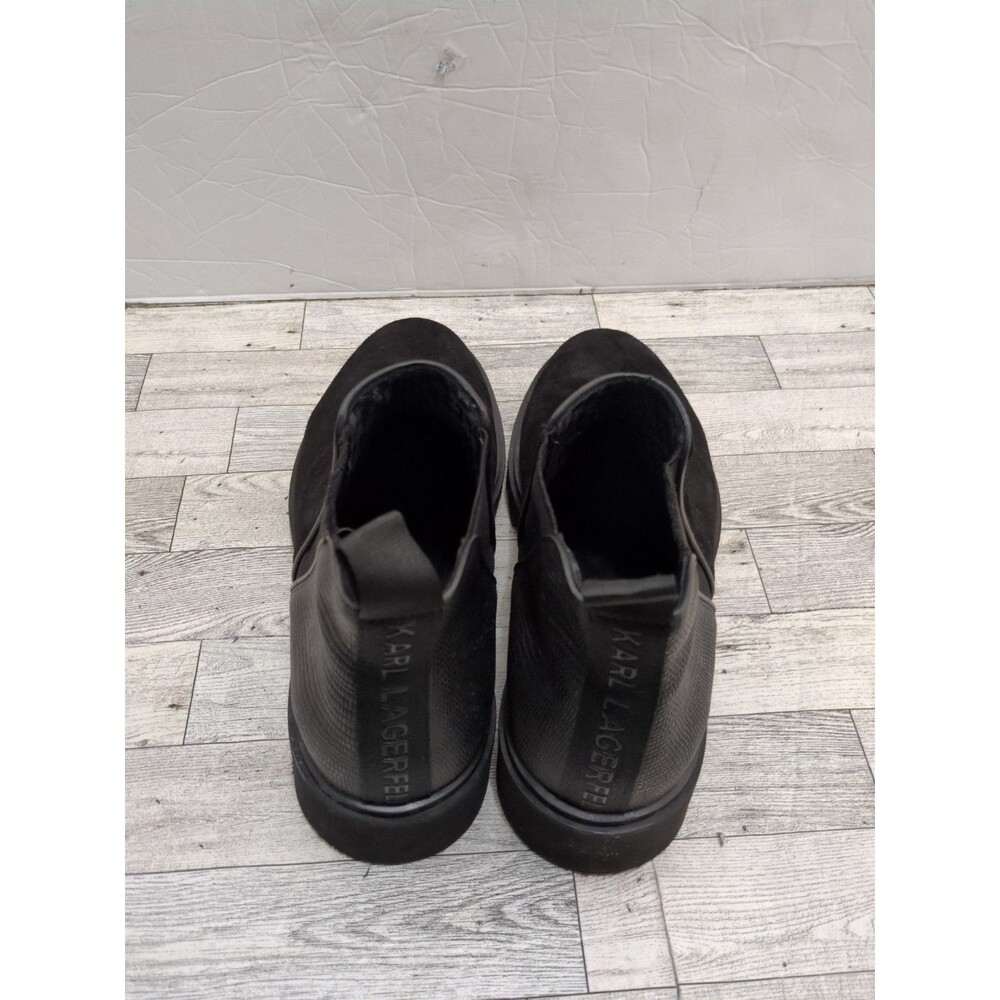 Black suede Karl Lagerfeld Chelsea boots Size 10 - Picture 3 of 9